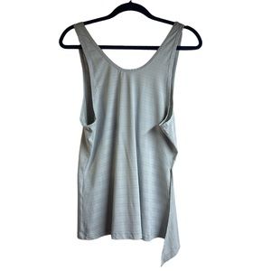 Athleta Asymmetrical Tank Top Grey Small Low Back Flowy Workout Top Athleisure